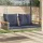  szürke polyrattan hintapad párnákkal 109 x 62 x 40 cm