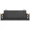  fekete polyrattan hintapad 109 x 62 x 40 cm