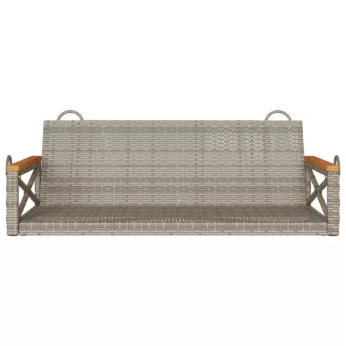  szürke polyrattan hintapad 109 x 62 x 40 cm