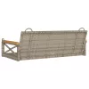  szürke polyrattan hintapad 109 x 62 x 40 cm