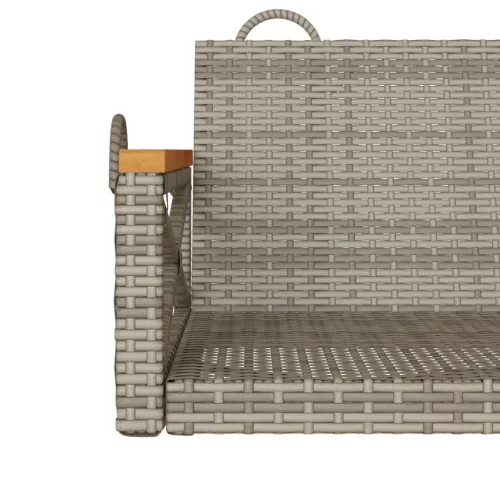  szürke polyrattan hintapad 109 x 62 x 40 cm