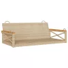  bézs polyrattan hintapad 109 x 62 x 40 cm