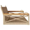  bézs polyrattan hintapad 109 x 62 x 40 cm