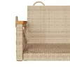  bézs polyrattan hintapad 109 x 62 x 40 cm