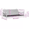  bézs polyrattan hintapad 109 x 62 x 40 cm