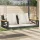  fekete polyrattan hintapad párnákkal 109 x 62 x 40 cm