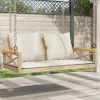  bézs polyrattan hintapad párnákkal 109 x 62 x 40 cm