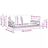  bézs polyrattan hintapad párnákkal 109 x 62 x 40 cm