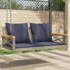  szürke polyrattan hintapad párnákkal 109 x 62 x 40 cm