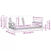  szürke polyrattan hintapad párnákkal 109 x 62 x 40 cm