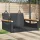  fekete polyrattan hintapad 63 x 62 x 40 cm