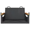 fekete polyrattan hintapad 63 x 62 x 40 cm