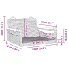  fekete polyrattan hintapad 63 x 62 x 40 cm