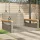  szürke polyrattan hintapad 63 x 62 x 40 cm