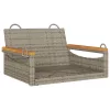  szürke polyrattan hintapad 63 x 62 x 40 cm