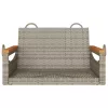  szürke polyrattan hintapad 63 x 62 x 40 cm