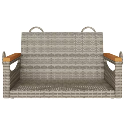  szürke polyrattan hintapad 63 x 62 x 40 cm