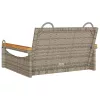  szürke polyrattan hintapad 63 x 62 x 40 cm