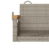  szürke polyrattan hintapad 63 x 62 x 40 cm