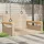  bézs polyrattan hintapad 63 x 62 x 40 cm
