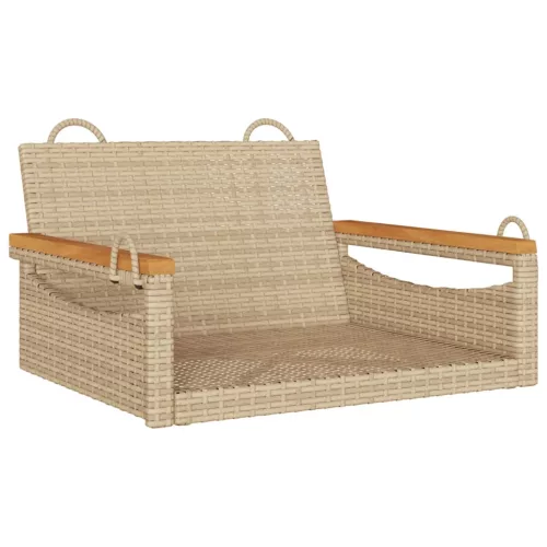  bézs polyrattan hintapad 63 x 62 x 40 cm