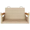  bézs polyrattan hintapad 63 x 62 x 40 cm