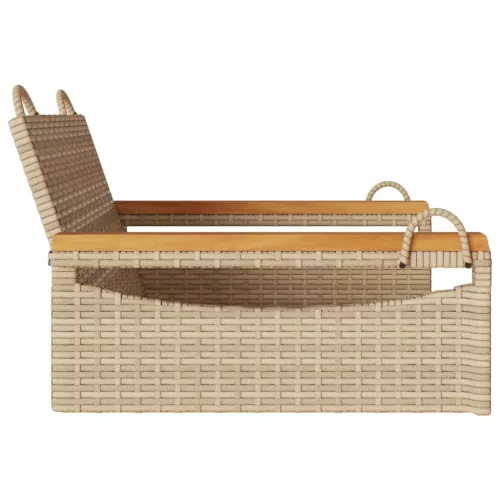  bézs polyrattan hintapad 63 x 62 x 40 cm
