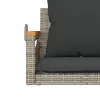  szürke polyrattan hintapad párnákkal 63 x 62 x 40 cm