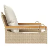  bézs polyrattan hintapad párnákkal 63 x 62 x 40 cm