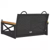  fekete polyrattan hintapad 63 x 62 x 40 cm