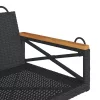  fekete polyrattan hintapad 63 x 62 x 40 cm