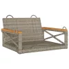  szürke polyrattan hintapad 63 x 62 x 40 cm
