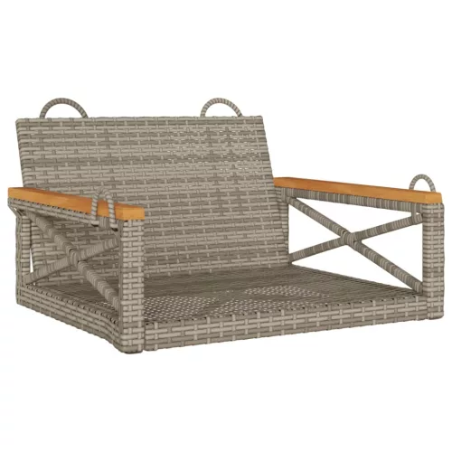  szürke polyrattan hintapad 63 x 62 x 40 cm