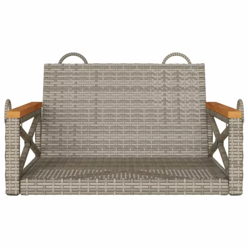  szürke polyrattan hintapad 63 x 62 x 40 cm