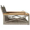  szürke polyrattan hintapad 63 x 62 x 40 cm
