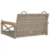  szürke polyrattan hintapad 63 x 62 x 40 cm
