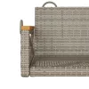  szürke polyrattan hintapad 63 x 62 x 40 cm
