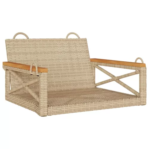  bézs polyrattan hintapad 63 x 62 x 40 cm