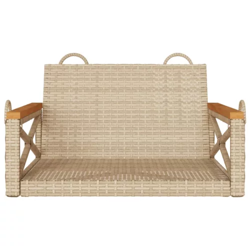  bézs polyrattan hintapad 63 x 62 x 40 cm
