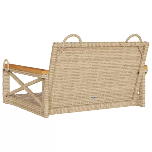  bézs polyrattan hintapad 63 x 62 x 40 cm