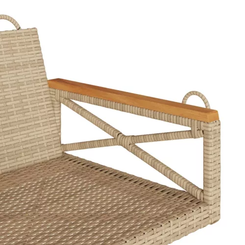  bézs polyrattan hintapad 63 x 62 x 40 cm