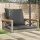  szürke polyrattan hintapad párnákkal 63 x 62 x 40 cm