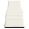  fekete polyrattan napozóágy párnával 55x199x50 cm