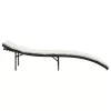  fekete polyrattan napozóágy párnával 55x199x50 cm