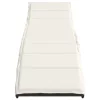  barna polyrattan napozóágy párnával 55x199x50 cm