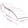  barna polyrattan napozóágy párnával 55x199x50 cm