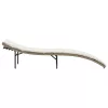  bézs polyrattan napozóágy párnával 55x199x50 cm