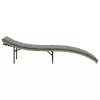  bézs polyrattan napozóágy párnával 55x199x50 cm