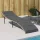  világosszürke polyrattan napozóágy párnával 55x199x50 cm