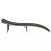 világosszürke polyrattan napozóágy párnával 55x199x50 cm